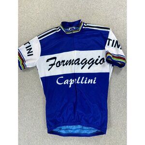 World Jerseys Formaggio Capellini Cycling Jersey 3/4 Zip‎ (Men's Large) Blue